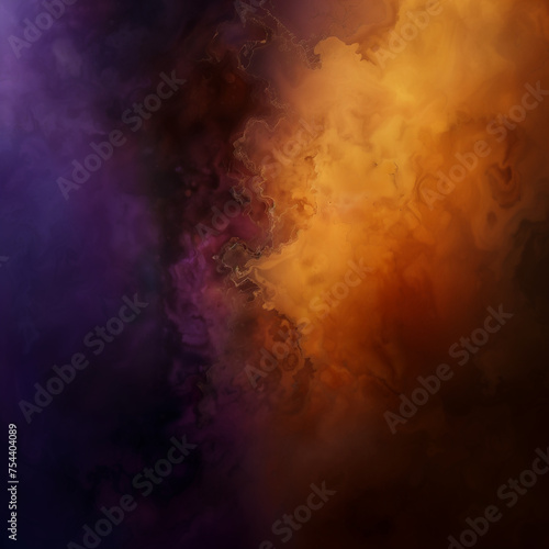 fond  background  abstrait  vapeurs de couleur  comme des fum  es se m  langeant orange et violet   couleurs compl  mentaires