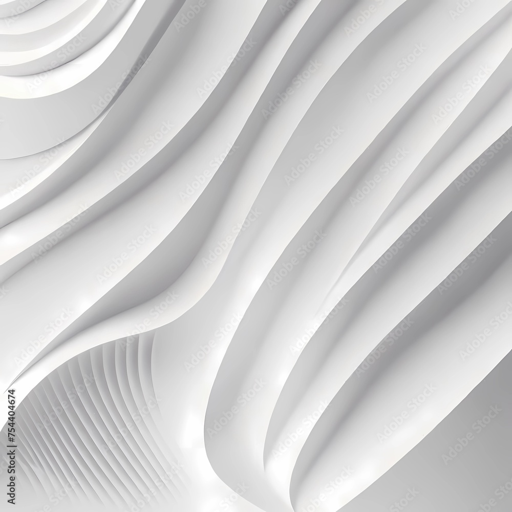 Obraz premium White luxury background with grey shadow straight stripes | Dark 3d geometric texture illustration|