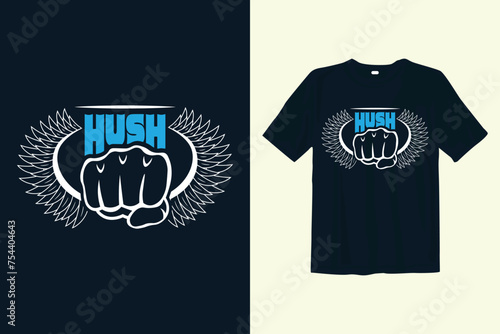 hush gym t-shirt design