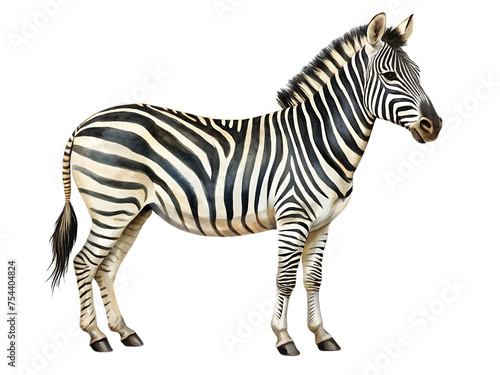 Zebra on transparent