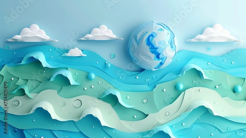 World Water Day concept, World Water Day background #754405499