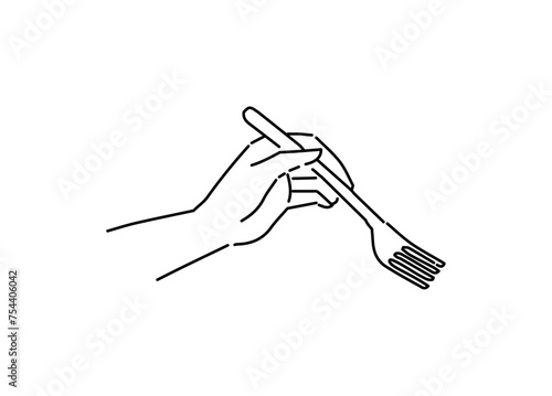 ハンドサイン　手のイラスト