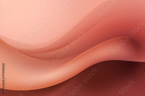 Chocolate Brown to Salmon Pink abstract fluid gradient design, curved wave in motion background for banner, wallpaper, poster, template, flier and cover