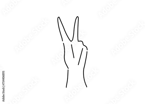 ハンドサイン　手のイラスト