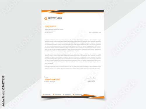 Professional Letterhead Template Set corporate modern letterhead design template with a creative modern letterhead design template for your project. letterhead, letterhead, Business letterhead design.