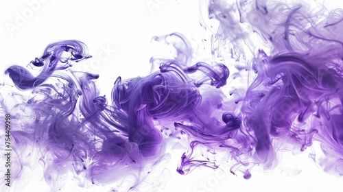Purple ink explosion underwater