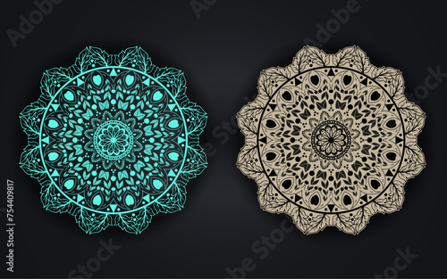 Luxury Colorful Islamic Mandala Background Design