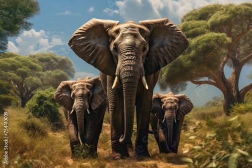 Elephant's in the savannah