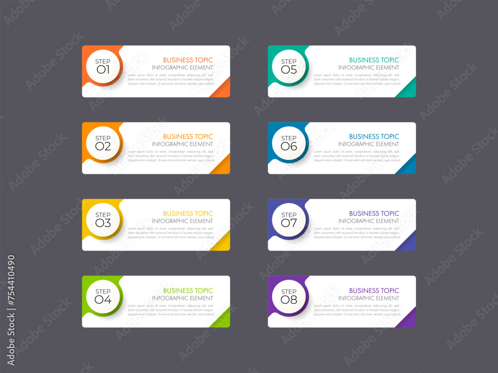custom made wallpaper toronto digitalModern infographics business design with 8 option concepts, parts, steps or processes can be used for workflow layout, diagram, number options, web design. infographic element.