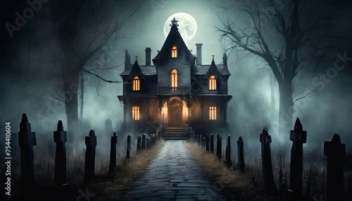 haunted house in the woods