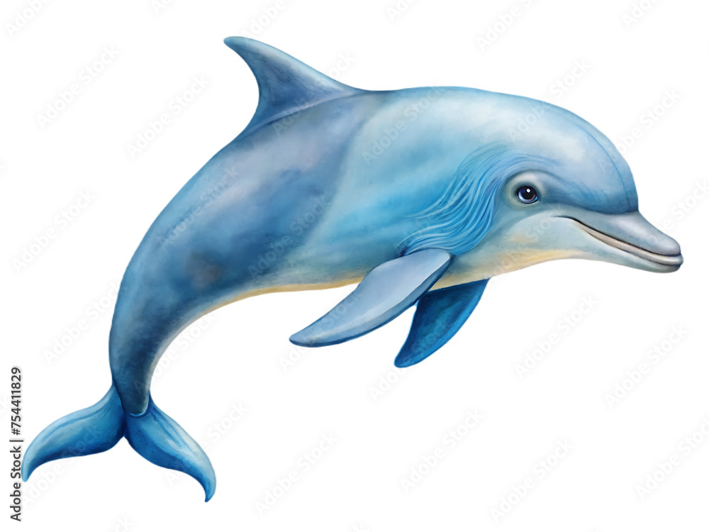 Fototapeta premium Dolphin on transparent