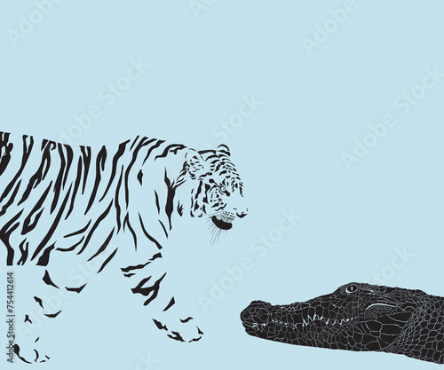 Tiger versus Crocodile