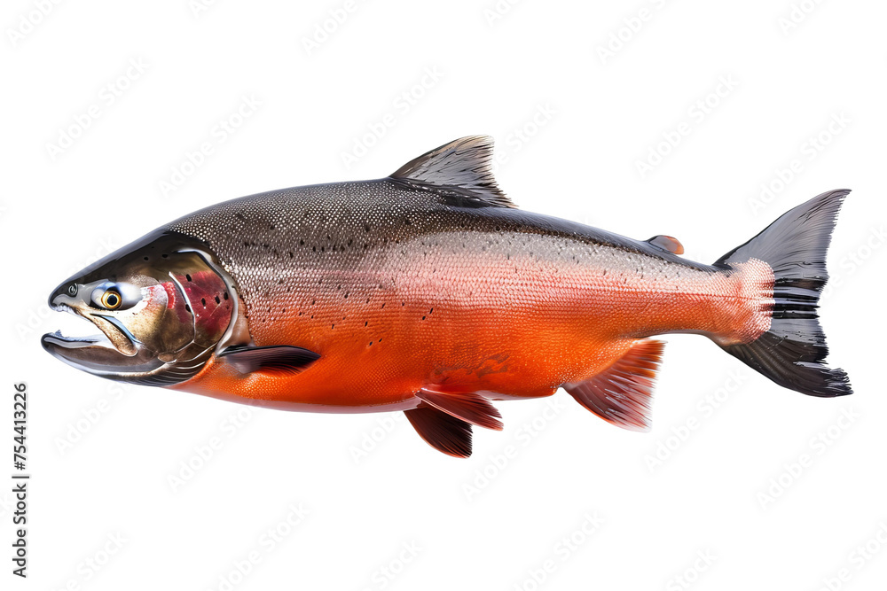 trout on white background trout on white background