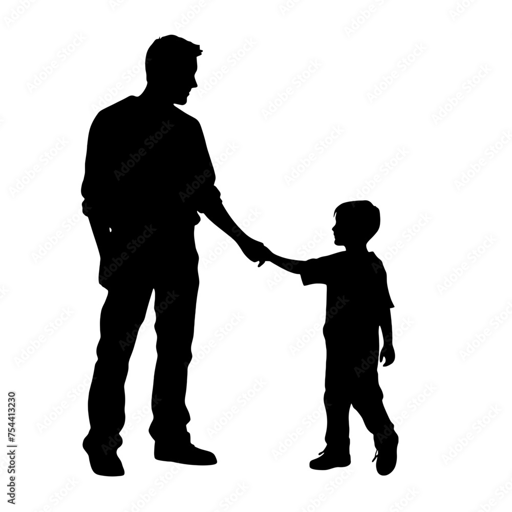 father and son Silhouette