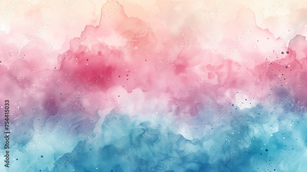A soft pastel watercolor background with a subtle wash.