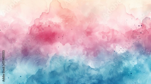 A soft pastel watercolor background with a subtle wash.