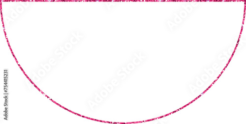 Semicircle pink geometric figure design illustration