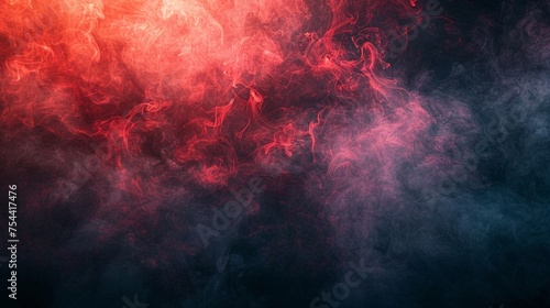 Abstract background with red and black smoke clouds a mysterious
