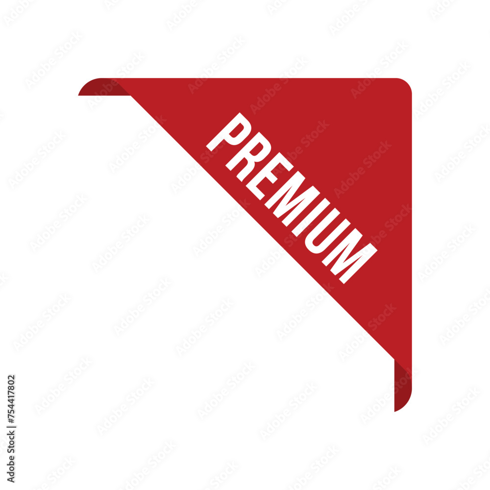 Red Corner Premium Ribbon Vector Design Template Red Corner Premium Ribbon Vector Design Template