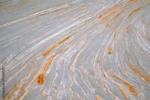 Close up of colorful sandstone patterns of the White Domes in the Canaan Mountains near Hildale Utah USA photo