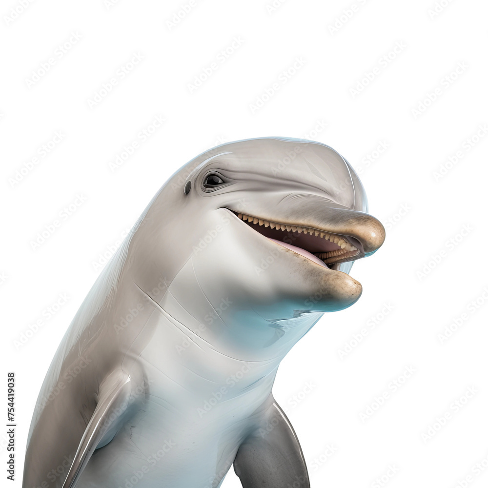 Fototapeta premium dolphin isolated on white background