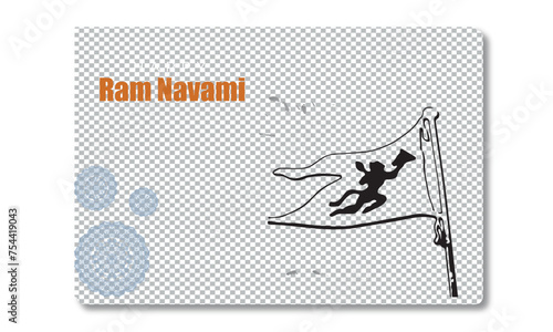 Shri Ram Navami festival celebration card background design