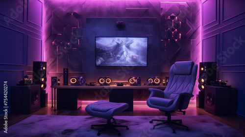Customizable RGB LED wall with intricate patterns in a gamer's den, allowing for a uniquely personalized and dynamic gaming environment