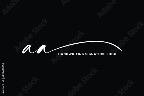 AA initials Handwriting signature logo. AA  Hand drawn Calligraphy lettering Vector. AA letter real estate, beauty, photography letter logo design.