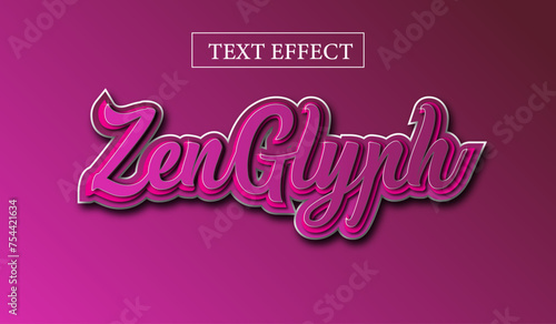 Text effect design in 3 dimension style and eye-catching colors