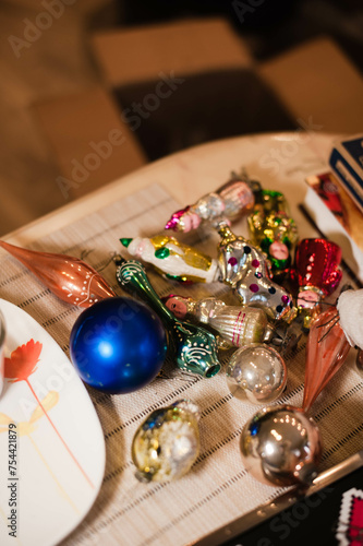 Festive Christmas decorations adorn the table, radiating holiday cheer and adding charm to the seasonal ambiance