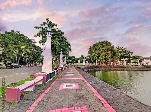POLDER TAWANG IN AREA the heritage building, Tawang Station, the Old City of Semarang, Indonesia which is still used as the main train station on the island of Java
