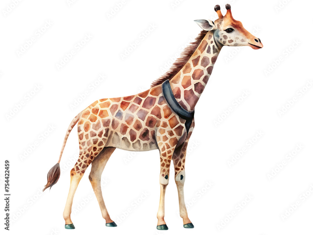 Fototapeta premium Giraffe on transparent