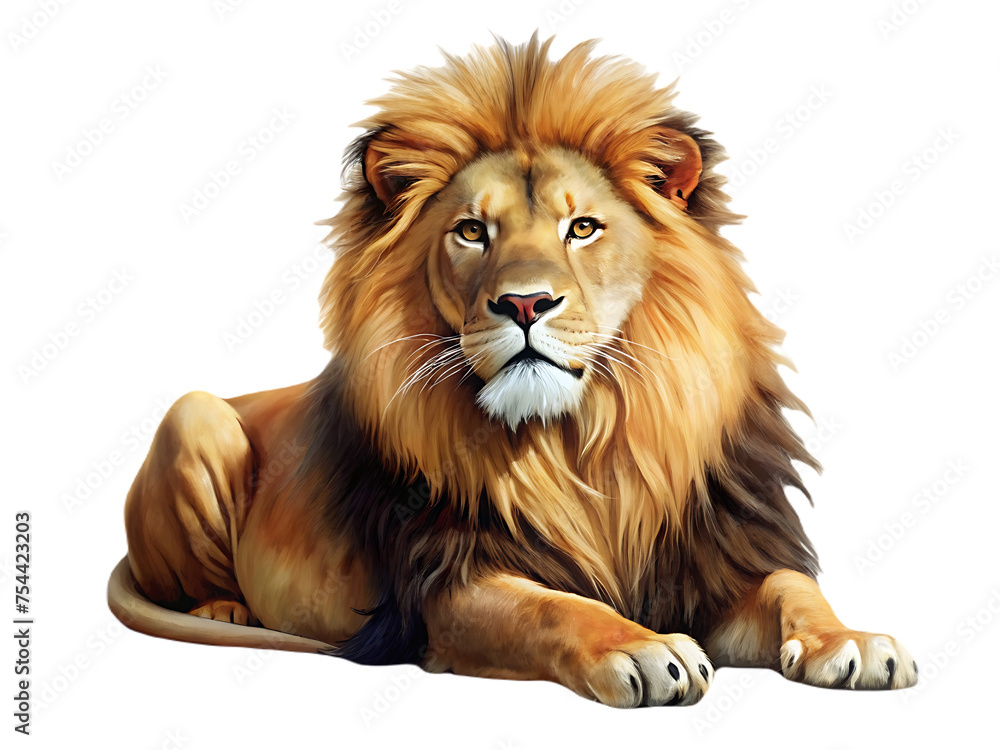 Obraz premium Lion on transparent