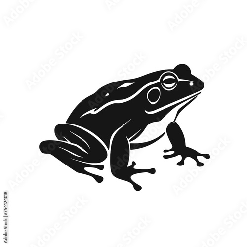 frog silhouette vector illustration