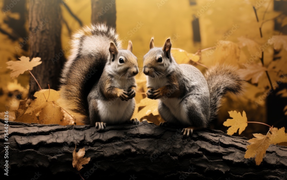 Obraz premium Two squirrel's in the park 