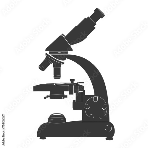 Silhouette microscope is a laboratory instrument black color only