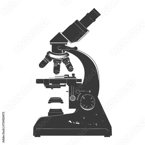 Silhouette microscope is a laboratory instrument black color only
