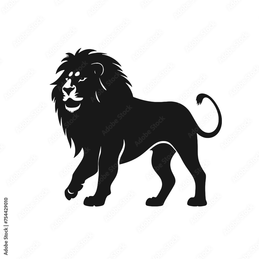 lion silhouette vector illustration template lion silhouette vector illustration template