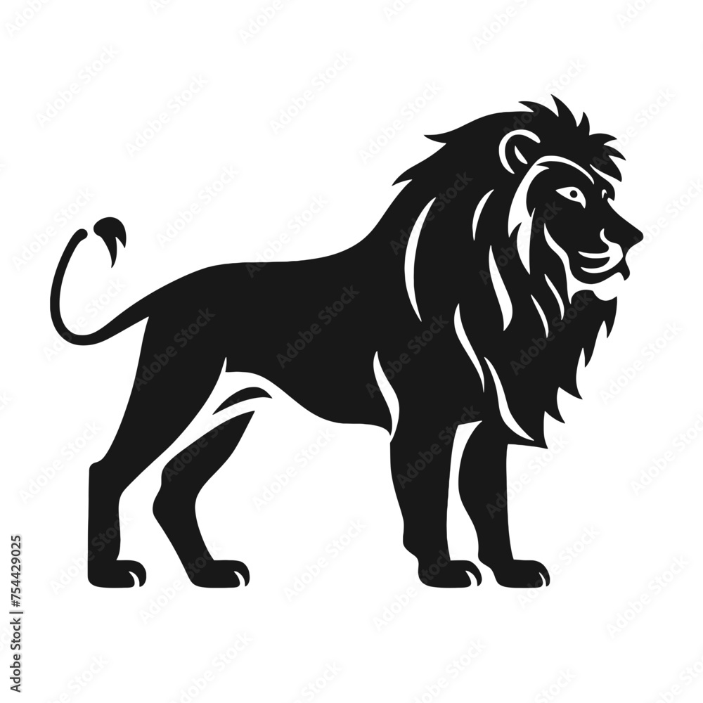 lion silhouette vector illustration template lion silhouette vector illustration template