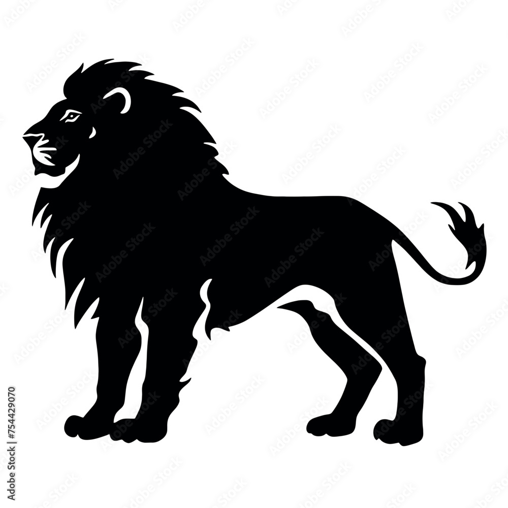 lion silhouette vector illustration template lion silhouette vector illustration template