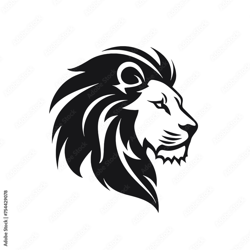 lion silhouette vector illustration template lion silhouette vector illustration template