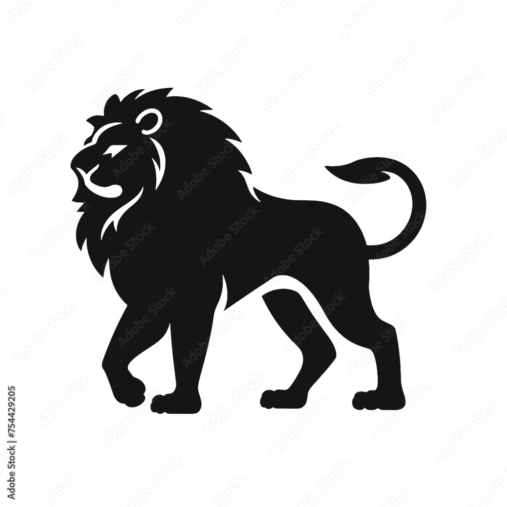 lion silhouette vector illustration template lion silhouette vector illustration template
