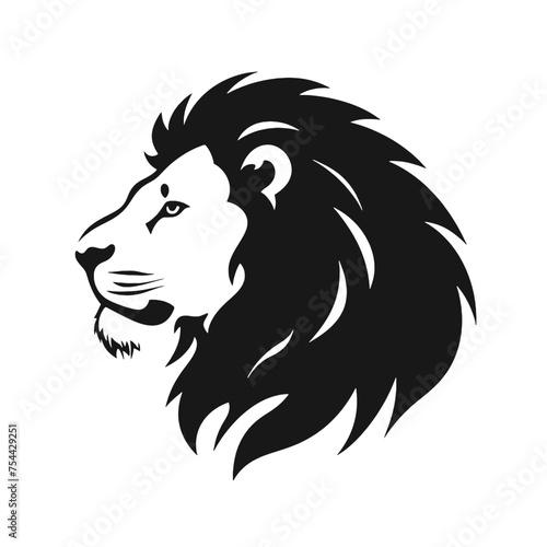 Fototapeta Naklejka Na Ścianę i Meble -  lion silhouette vector illustration template