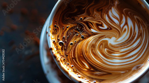 cup of coffee, forming an abstract background that evokes warmth and comfort