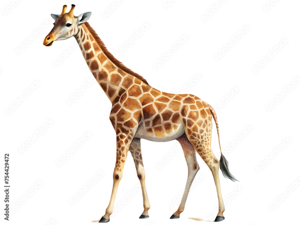 Giraffe on transparent Giraffe on transparent