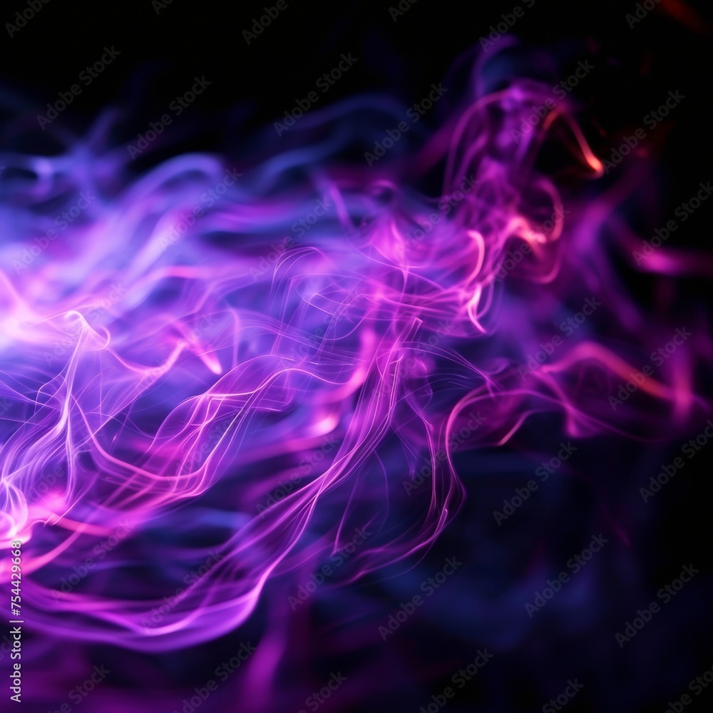 neon purple smoke and fire motion abstract background