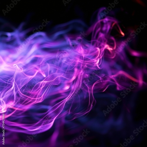 neon purple smoke and fire motion abstract background