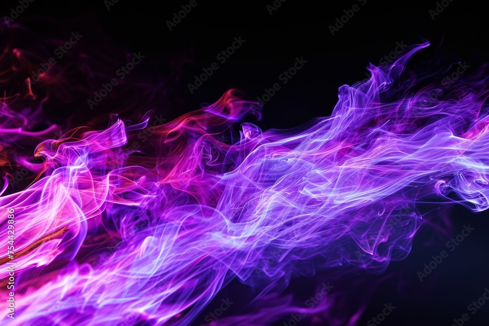 Fototapeta premium neon purple smoke and fire motion abstract background