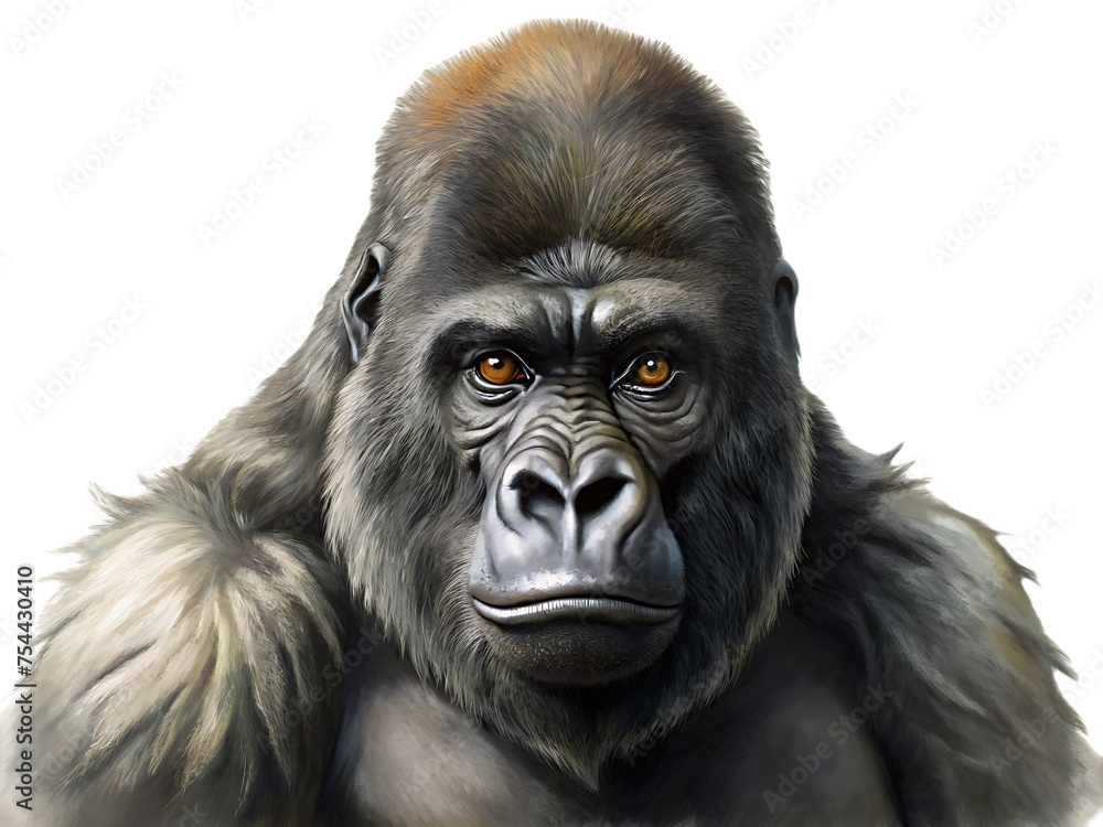 Gorilla on transparent Gorilla on transparent