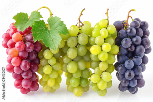Grapes isolated on white background 